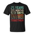 25 Años Juntos Pareja 25 Aniversario De Boda Camiseta unisex