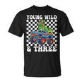 3Rd Birthday Monster Truck Young Wild And Three 3 Year Old T-Shirt 3Rd Birthday Monster Truck Young Wild And Three 3 Year Old T-Shirt