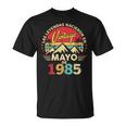40 Años Cumpleañosintage Nacido En Mayo 1985 Camiseta unisex