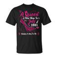 43歳の誕生日 ハイヒール A Queen Was Born In 7月 1981 Tシャツ