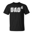 4ªez Papá Padre De 4 Hijos Anuncio De Bebé Camiseta unisex