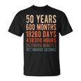 50歳 50歳 誕生日 記念日 黄金 結婚記念日 Tシャツ