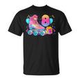 8º Cumpleaños Niña 8 Años Patines Número 8 Camiseta unisex