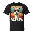 Alpapa Maglia Divertente Per Festa Del Papà Alpaca Maglietta