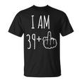 I Am 39 Plus 1 中指 40歳の誕生日 Tシャツ