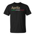 Aprilia イタリア都市レトロフラッグ イタリア Tシャツ