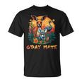Australia G'day Mate And Aussie Animals Kangaroo Koala Emu Tシャツ
