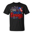 I Like How He Bangs 4Th Of July Fireworks Couples T-Shirt