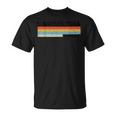 Barcelona España Intage De Rayas Gris -Adultos Manga Corta Camiseta unisex