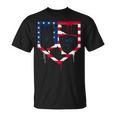 Baseball Drip American Flag Bat 4Th Of July Patriotic Boys T-Shirt