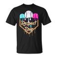 Baseball Drip Boys Ice Cream Waffle Home Plate Respect Drip T-Shirt