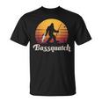 Basssquatch ビッグフット 釣り バス フォレスト シルエット Tシャツ
