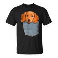 Beagle In My Pocket シャツ かわいい子犬 ダックスフンド ドッグシャツ Tシャツ