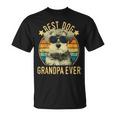 Best Dog Grandpa Ever ミニチュア シュナウザー 父の日 Tシャツ