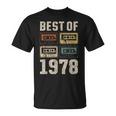 Best Of 1978 カセットテープ・レトロ 47歳の誕生日 Tシャツ