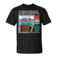 Best Ofintage 1978 45歳の誕生日ギフト メンズ カセット Tシャツ