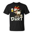 Bock Auf Dart ヤギとビールジョッキ 面白いダーツプレーヤー Tシャツ