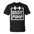 Body Pump Fitness Motivation ボディビルディングジムシャツ Tシャツ