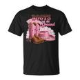 Boots On The Ground Boot Cowboy Western Cowgirl Women T-Shirt