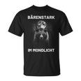 Bärenstark Im Mondlicht 満月 森 月明かり グリズリーベア Tシャツ