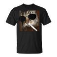 Cat Meme Wearing Sunglass And Smoking Cigarette Gangster Cat T-Shirt