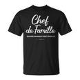 メンズ Chef De Family おもしろフランス語 父の日 Tシャツ
