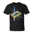 Cinta Cassetteintage Y Bolígrafo Friki Divertido Años 80 In Mangas Camiseta unisex