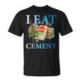 Cool I Eat セメント、建設猫、面白いユーモア、猫のミーム Tシャツ
