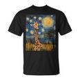 Cute Giraffe Africa Van Gogh Style Starry Night T-Shirt Cute Giraffe Africa Van Gogh Style Starry Night T-Shirt