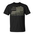 Dad Grandpa Great Grandpa American Flag Fathers Day 4 July T-Shirt