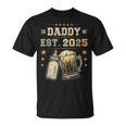 Daddy Est 2025 年のパパ 初めての父の日 新しい父親 若い父親 Tシャツ
