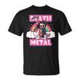 Death Metal Grim Reaper ピンクユニコーン ファニーヘビーメタル Tシャツ