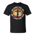 He Died For Me Ando I Live For Him クリスチャン イエス クロス Tシャツ