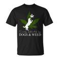 Dog And Weed ファニーマリファナtシャツ Tシャツ