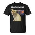 I Eat Cement Cursed Cat Weirdpecific Meme Tシャツ