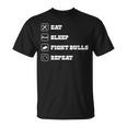 Eatleep Fight Bulls Repeat Bullsシリーズ ロデオクラウン Tシャツ