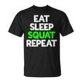 Eatleepquat Repeat モチベーショントレーニング Tシャツ