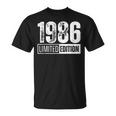 Edición Limitada Y Nacido En 1986 In Mangas Camiseta unisex
