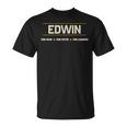 Edwin The Man The Myth The Legend Tシャツ