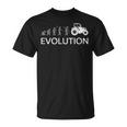 Evolución Agricultor Granja Tractor Agrícola Tractor Camiseta unisex
