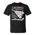 F-14 Tomcat Us American Carrier航空機 ブループリント Tシャツ