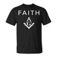 Faith フリーメイソン スクエアとコンパス フリーメイソン Tシャツ