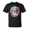 Floral Beagle Mom Dog Lovers Cute Mama Puppy Mother's Day T-Shirt