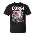 Floral Corgi Mom Dog Lovers Cute Mama Puppy Mother's Day T-Shirt