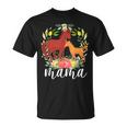 Flowers Mom Horse & Baby Horse Animal Mama Mother's Day T-Shirt