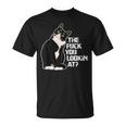 The Fuck You Lookin At 猫好きのための面白い下品なノベルティ Tシャツ