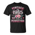 60Th B-Dayintage 1965 Floral 60 Years Of Perfection Tシャツ