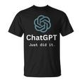 Nerd Chatgpt Just Did It デザイン Tシャツ