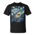 Shark Van Gogh Style Starry Night T-Shirt