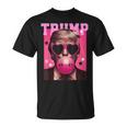 Trump 2024 メガネ&バブルガム ピンク Tシャツ